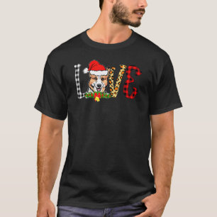 Lustiger Corgi Hund Santa Weihnachten Xmas Buffalo T-Shirt
