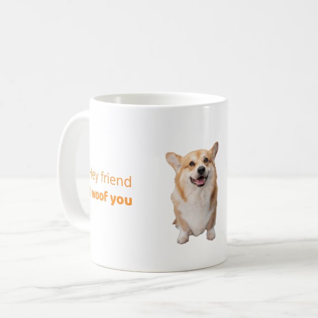 Lustiger Corgi-Hundetassen-Geschenk für Hunde-Lieb Kaffeetasse (Vorderseite Links)
