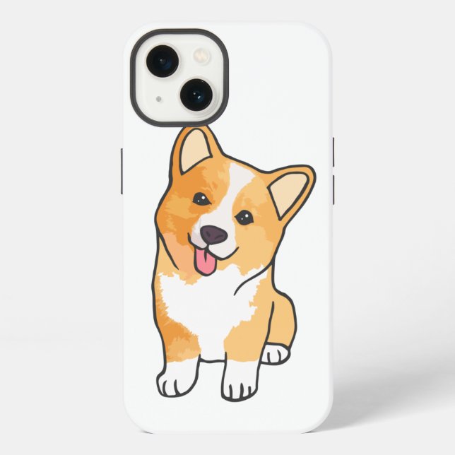 Lustiger Corgi iPhone Hülle (Rückseite)
