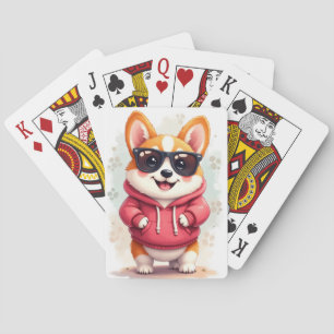 Lustiger Corgi Kawaii Hund Spielkarten