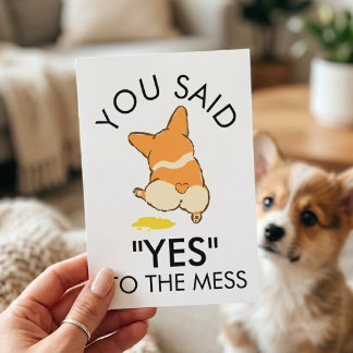 Lustiger Corgi Neuer Welpe Herzlichen Glückwunsch Karte