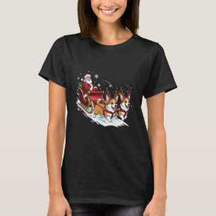 Lustiger Corgi Weihnachten Santa Süße Hunde Liebha T-Shirt