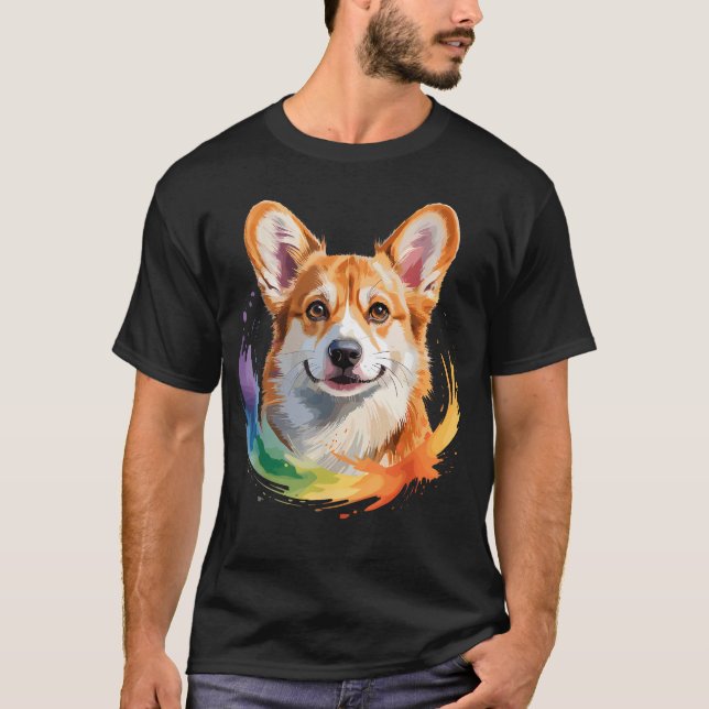 Lustiger Corgi Welsh Corgi Hund T-Shirt (Vorderseite)