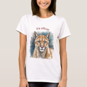 Lustiger Cougar Über den Hügel Geburtstagszubehör T-Shirt