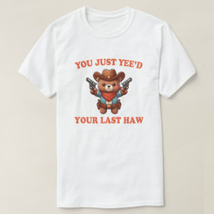 Lustiger Cowboy-Bär T-Shirt