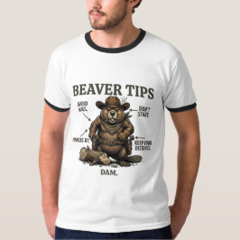 Lustiger Cowboy-Biber-Tipps Wilder Westen Vintage T-Shirt