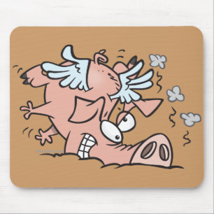 lustiger Crash-Lande-Cartoon Mousepad
