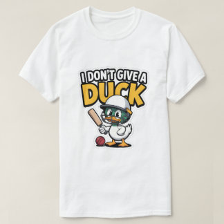 Lustiger Cricket-Enten-Aufkleber – „I Don’t Give a T-Shirt