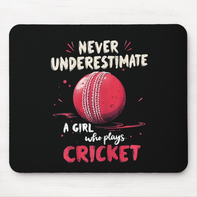 Lustiger Cricket-Witz Cricket-Spieler  Mousepad (Vorne)
