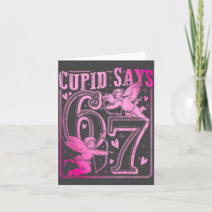 Lustiger Cud sagt sechs sieben Valentinstag 67 Mem Karte