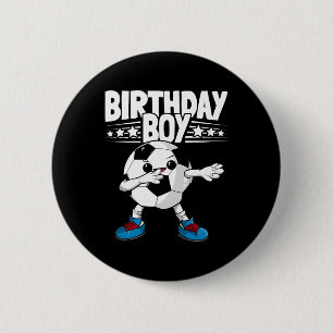 Lustiger Dabbing Fußball Geburtstag Junge Kinder J Button