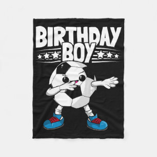 Lustiger Dabbing Fußball Geburtstag Junge Kinder J Fleecedecke
