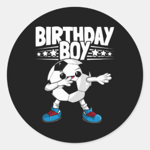 Lustiger Dabbing Fußball Geburtstag Junge Kinder J Runder Aufkleber