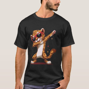 Lustiger Dabbing Gepard Dschungelkatze Tanz Tier P T-Shirt