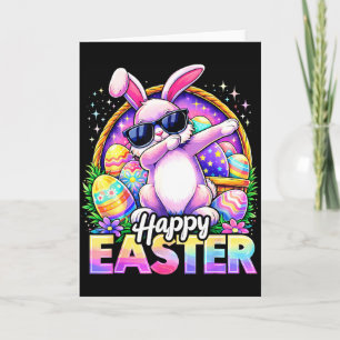 Lustiger Dabbing-Hase, frohe Ostern, Sonnenbrille Karte