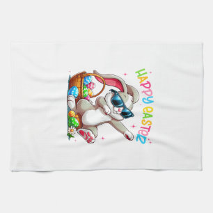 Lustiger Dabbing-Hase Ostern Frohe Ostern für Jung Geschirrtuch