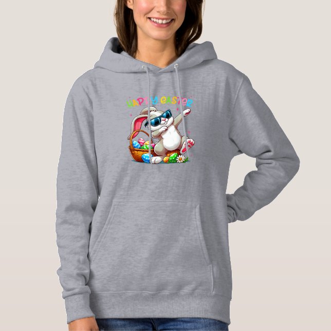 Lustiger Dabbing-Hase Ostern Frohe Ostern für Jung Hoodie (Vorderseite)