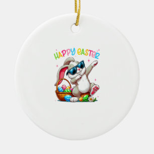 Lustiger Dabbing-Hase Ostern Frohe Ostern für Jung Keramik Ornament