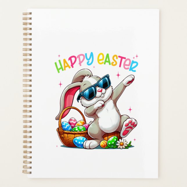 Lustiger Dabbing-Hase Ostern Frohe Ostern für Jung Planer (Vorderseite)