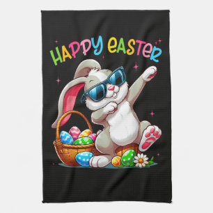 Lustiger Dabbing-Hase Ostern Frohe Ostern Geschirrtuch
