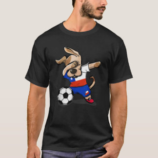 Lustiger Dabbing-Hund Chile-Fußballtrikot Chilenis T-Shirt