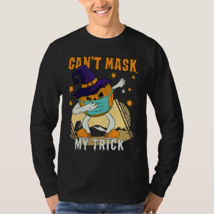 Lustiger Dabbing-Kürbis mit Maske Kann meinen Tric T-Shirt