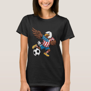 Lustiger Dabbing Ld Adler Usa Fußball - Usa Flagge T-Shirt