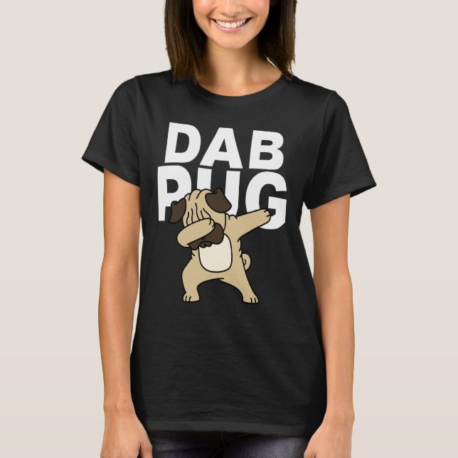 Lustiger Dabbing-Mops 1034 T-Shirt (Vorderseite)