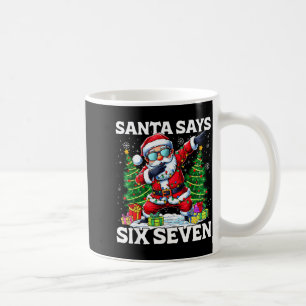 Lustiger Dabbing Weihnachtsmann sagt Six Seven 67 Kaffeetasse