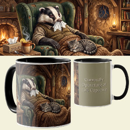 Lustiger Dachs-Krankentag-Winterschlaf-Humor-Gesun Tasse