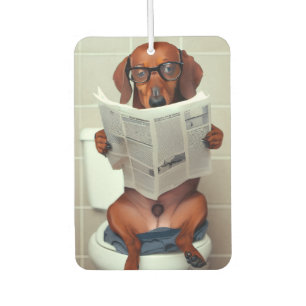 Lustiger Dachshund  Autolufterfrischer