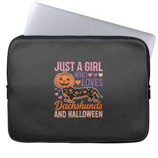 Lustiger Dachshund Halloween Kürbis Hunde Liebhabe Laptopschutzhülle