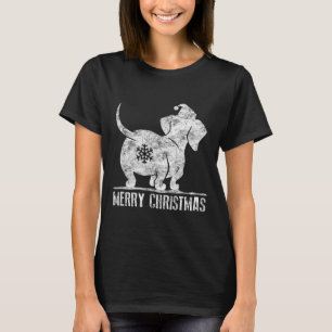 Lustiger Dachshund hässlicher Weihnachten Wiener H T-Shirt