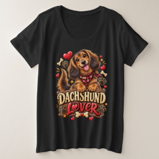 Lustiger Dachshund-Liebhaber Süßer Sausage-Hund Große Größe T-Shirt