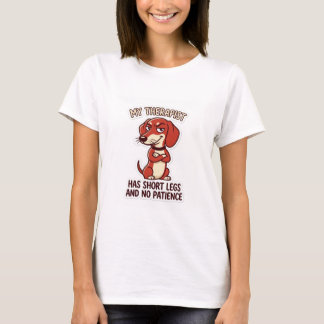 Lustiger Dachshund Mein Therapeut Hat Kurze Beine T-Shirt
