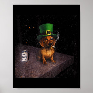 Lustiger Dachshund-Raucher-Meme Gen Z-Hund-Meme Poster