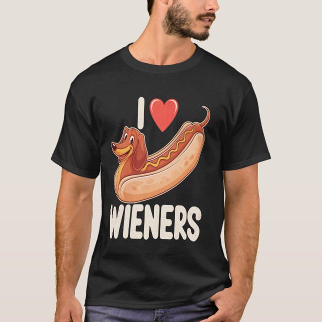 Lustiger Dachshund T-Shirt (Vorderseite)