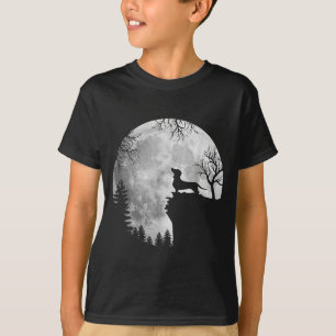 Lustiger Dachshund und Mond Halloween Hunde Liebha T-Shirt