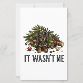 Lustiger Dachshund Weihnachten Es war nicht ich