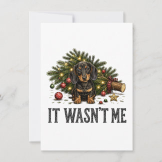 Lustiger Dachshund Weihnachten Es war nicht ich Dankeskarte