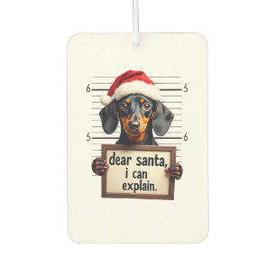 Lustiger Dachshund Weihnachten Lieber Santa Ich Ka Autolufterfrischer