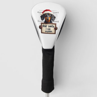 Lustiger Dachshund Weihnachten Lieber Santa Ich Ka Golf Headcover