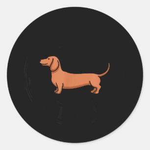Lustiger Dachshund Wiener langer Hund Club Wurst R Runder Aufkleber
