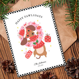 Lustiger Dachshund Wiener Weihnachten