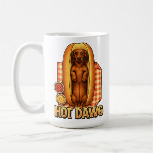 Lustiger Dackel Hot Dawg Dackel-Hund-Parodie Süßer Kaffeetasse