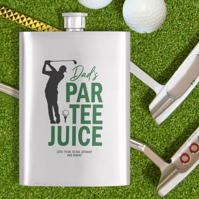 Lustiger „Dad’s Par-Tee Juice“ Golf-Trinkspiel Flachmann (Von Creator hochgeladen)
