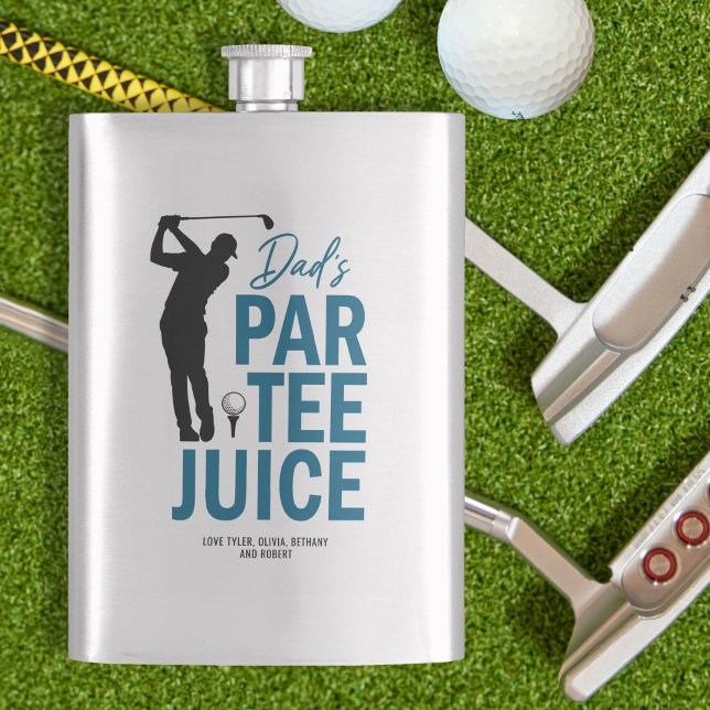 Lustiger „Dad’s Par-Tee Juice“ Golf-Trinkspiel Flachmann (Von Creator hochgeladen)