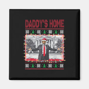 Lustiger Daddy's Home Trump hässlicher Weihnachtsp Magnet