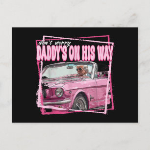 Lustiger Daddy's Home Trump Pink 2024 Holt Amerika Feiertagspostkarte