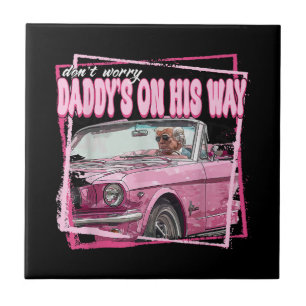 Lustiger Daddy's Home Trump Pink 2024 Holt Amerika Fliese